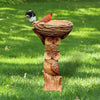 Resin Animal Statue Bird Bath Garden Decor