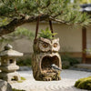 Hanging Resin Tree Face Bird Feeder Garden Decor