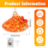 Hand Blown Glass Hummingbird Feeder Outdoor Hanging