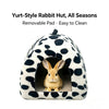 Rabbit Hideout Cave Warm Plush Bunny Bed