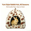Rabbit Hideout Cave Warm Plush Bunny Bed