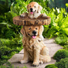 Resin Animal Statue Bird Bath Garden Decor