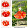 Hand Blown Glass Hummingbird Feeder Outdoor Hanging