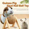 Wooden Stand Sisal Ball for Guinea Pigs