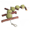Hamster Apple Core Chew Toy, Natural Grass Foraging Toy